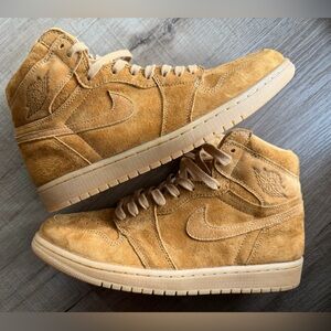 Nike Suede High-Top Sneakers — Wheat/Tan